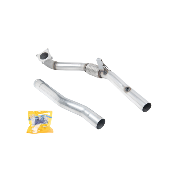 STAINLESS STEEL CAST LARGE BORE DOWNPIPE WITH CATALYST DELETE (FOR MILLTEK 3" CAT-BACK)