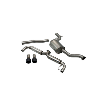VW > Golf> Mk6 Gti PART RESONATED CAT-BACK RACE EXHAUST SYSTEM WITH MATT BLACK TRIMS
