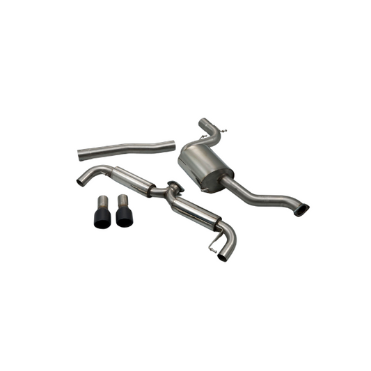 VW > Golf> Mk6 Gti PART RESONATED CAT-BACK RACE EXHAUST SYSTEM WITH MATT BLACK TRIMS