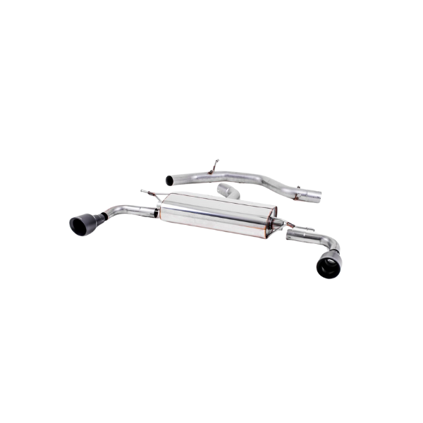 VW > Golf > Mk6 Gti NON-RESONATED (LOUDER) CAT-BACK EXHAUST SYSTEM WITH BLACK GT100 TRIMS