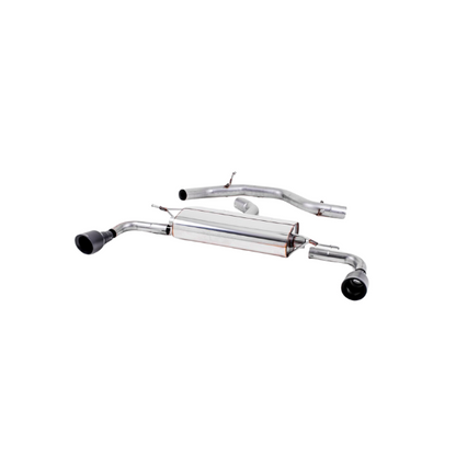 VW > Golf > Mk6 Gti NON-RESONATED (LOUDER) CAT-BACK EXHAUST SYSTEM WITH BLACK GT100 TRIMS