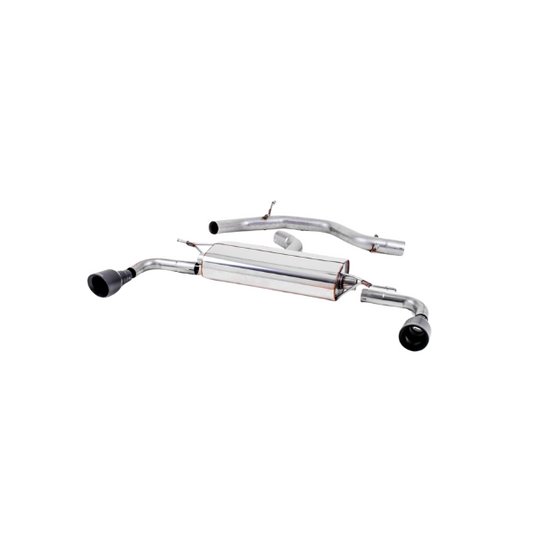 VW > Golf > Mk6 Gti NON-RESONATED (LOUDER) CAT-BACK EXHAUST SYSTEM WITH BLACK GT100 TRIMS