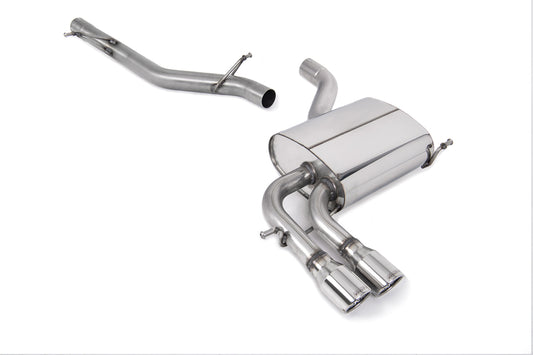 Audi A3 8P 2.0T FSI Quattro - Non-Resonated (Louder) Cat-Back Exhaust System with Polished Trims