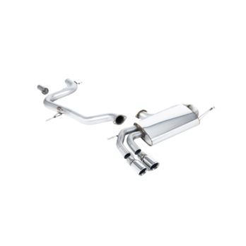 VW > Golf > Mk5 Gti NON-RESONATED (LOUDER) CAT-BACK RACE EXHAUST SYSTEM WITH TWIN POLISHED TIPS